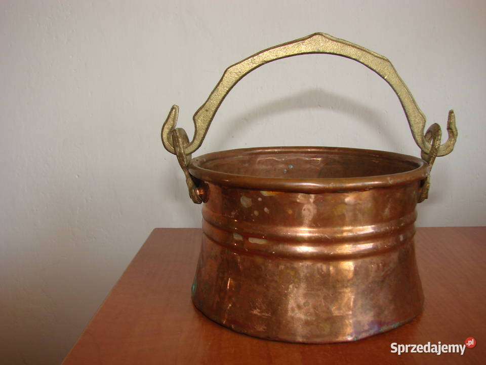 stare miedziane wiaderko Pruszcz Gdański