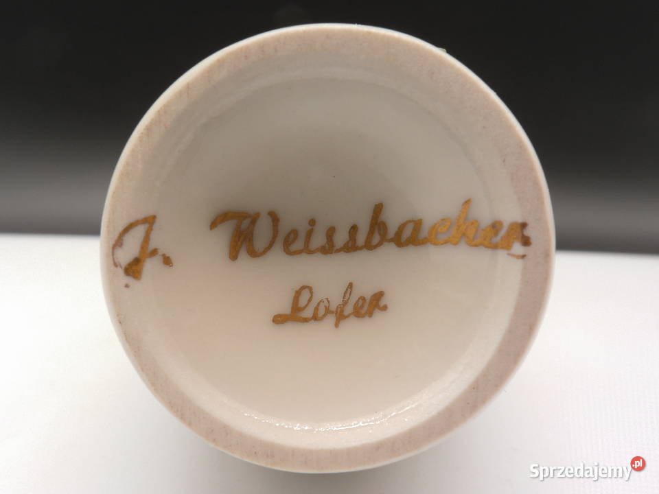 STARY KREMOWY PORCELANOWY WAZON LOFER AUSTRIA wielkopolskie Raszków