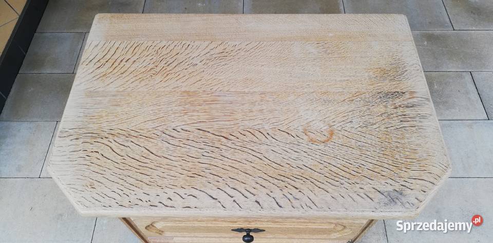 Komoda drewniana dębowa jasna szafka stylowa Sulbiny