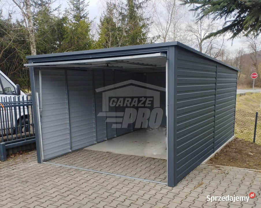 Garaż blaszany 3x5 Brama uchylna Antracyt Spad w Chodzież