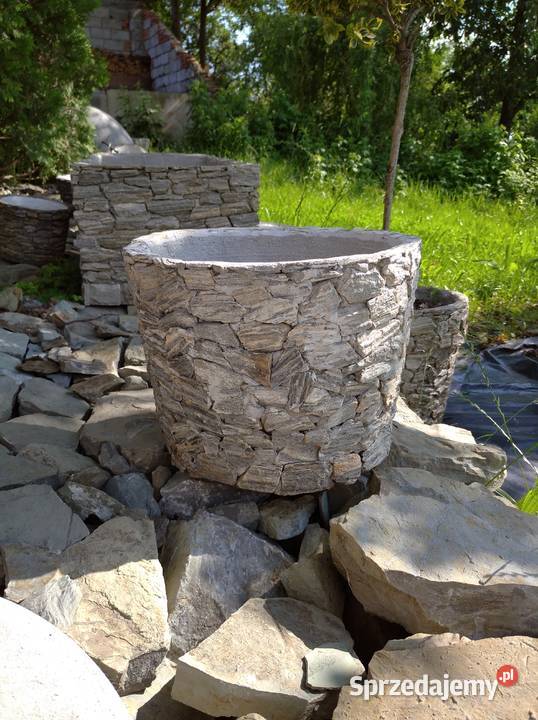 Donica klasyczna z kamienia naturalnego hit Architektura ogrodowa Długołęka-Świerkla sprzedam