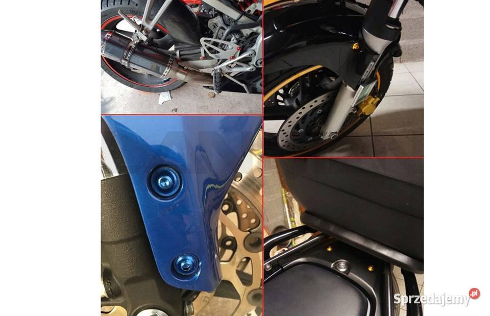 ŚRUBA 10 M6 DO OWIEWKI MOTOCYKLA KOLOR ZIELONY Części motocyklowe Mysłowice