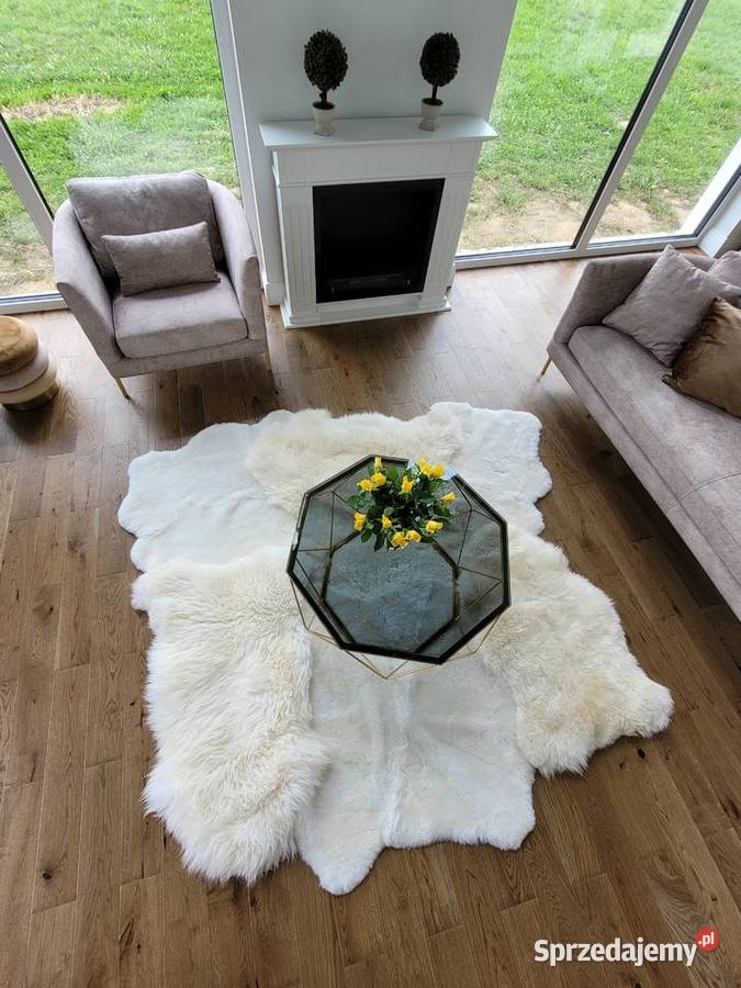 Designerski Dywan Ze Skór Owczych Naturalnych Szaflary