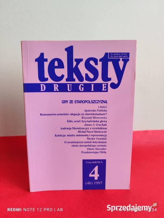 Teksty Drugie 4 46 1997 Gry ze staropolszczyzną śląskie Katowice