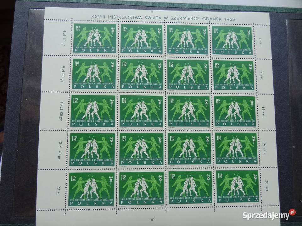 Znaczki pocztowe Polska Fi 12571262 Arkusz