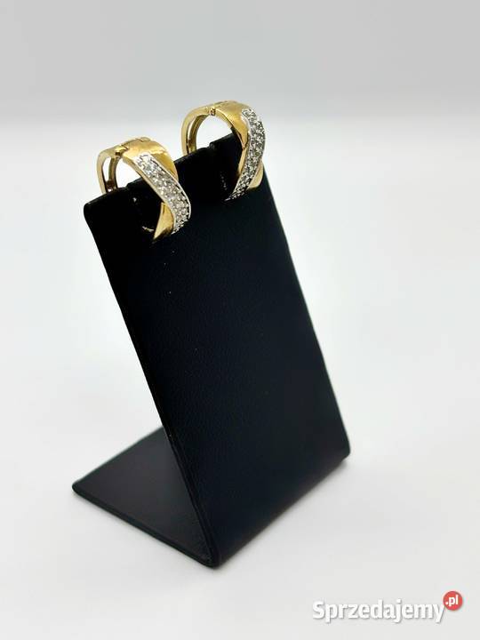 Złote kolczyki pr 333 179g Cyrkonia złoto Kolczyki Elbląg