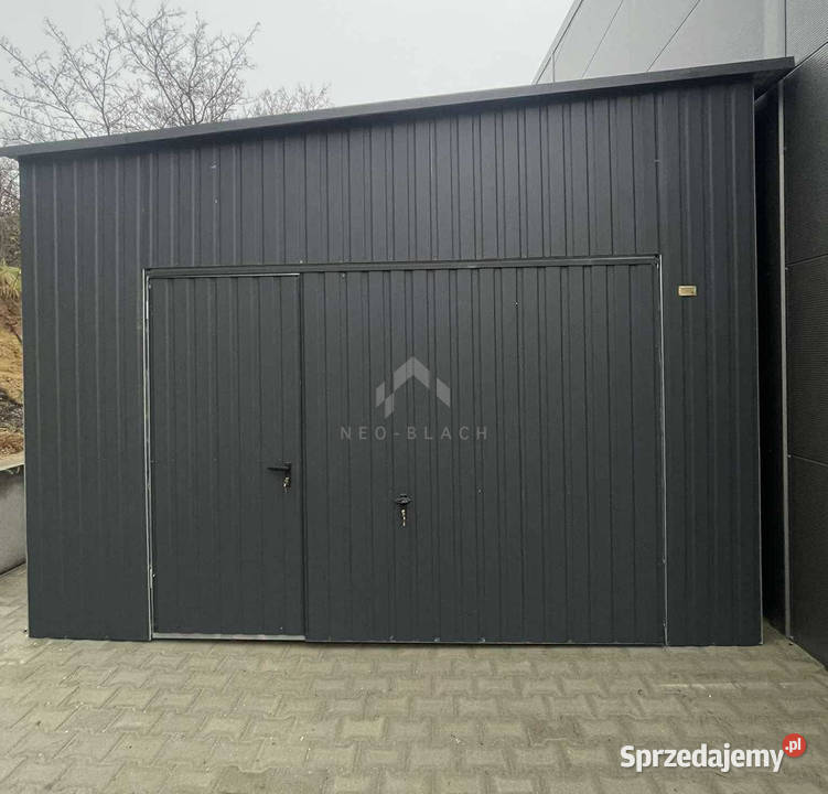 Garaż blaszany 45x10m 2x brama uchylna 2x drzwi Wisła