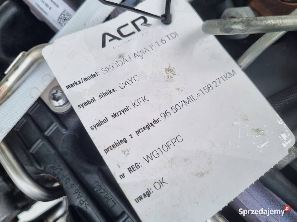 SILNIK KOMPLET Audi A1 16 TDI 105 udokumentowane Rudka