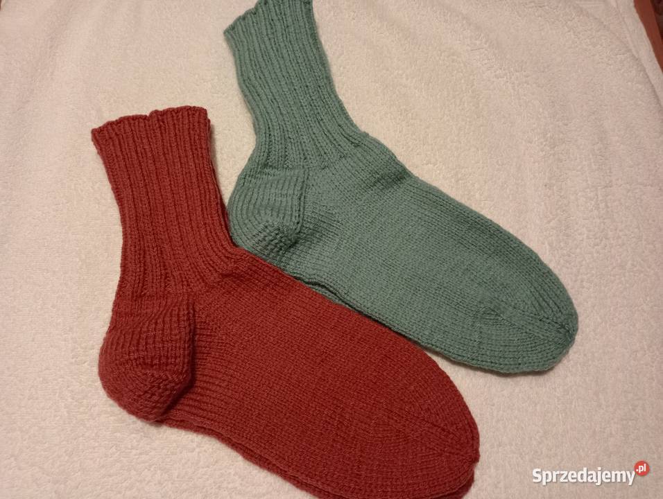 2 pary skarpet z włóczki 4446