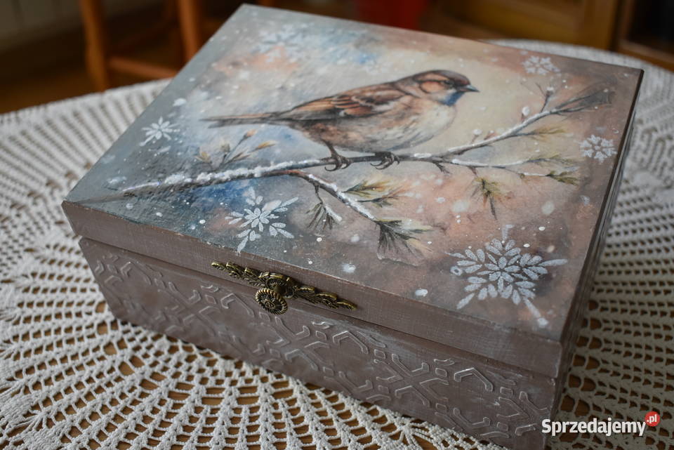 Szkatułka rękodzieło decoupage mazowieckie Warszawa sprzedam