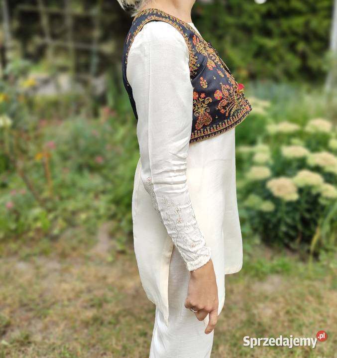 Czarna kamizelka bolerko gorset M 38 etno folk Szczecin