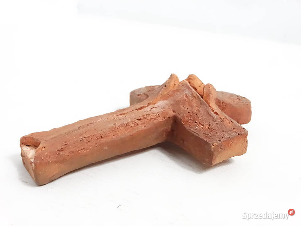Ceramiczny Krzyż Ścienny Rękodzieło Gliniana Biłgoraj