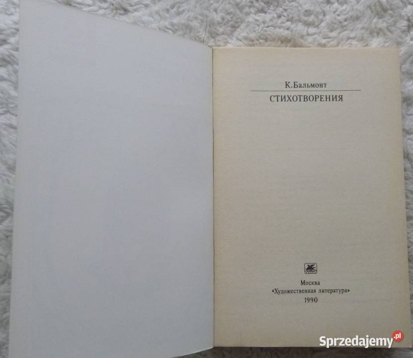 Wiersze Konstantin Balmont rosyjsku Rok wydania 1990 Warszawa