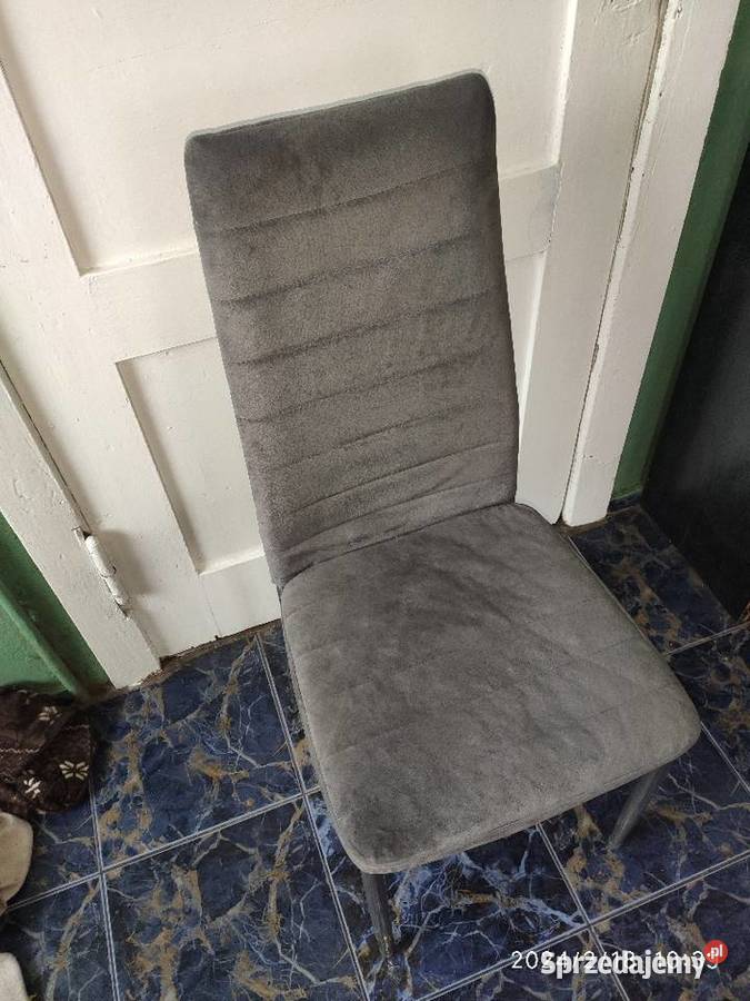 Krzesło metalowe materiałowe