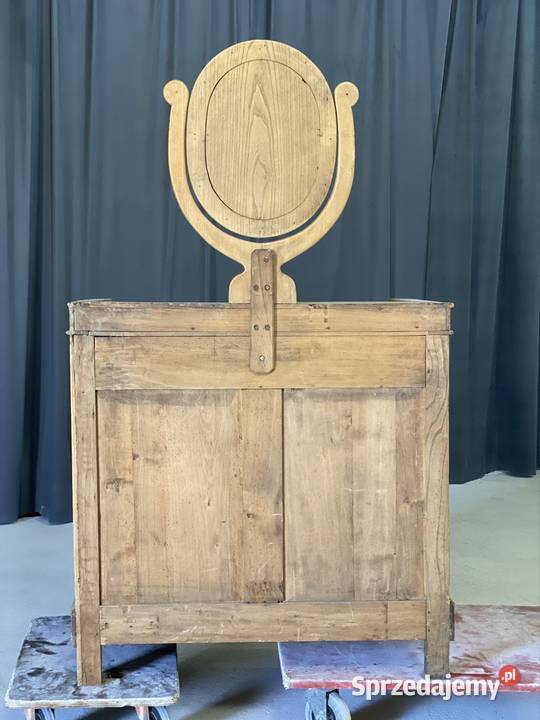 Komoda toaletka z marmurem i lustrem 151cm