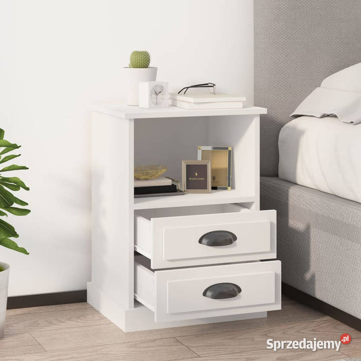 Szafka nocna biała 43x36x60 WM816328 Nocne Warszawa