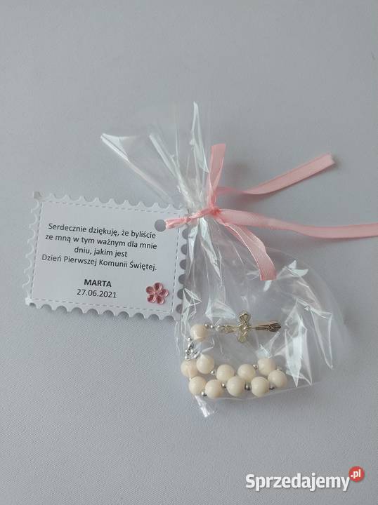 Podziękowania Komunia Różaniec Dziewczynka Ecri Poznań sprzedam