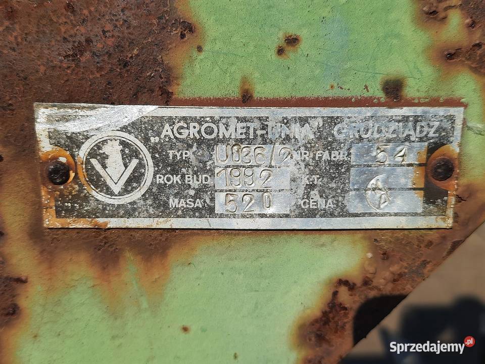Pług 4skibowy zagonowy Unia Grudziądz U0362 Gorzów Śląski