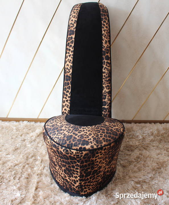 Piękny fotel damski but panterka Koziegłowy sprzedam