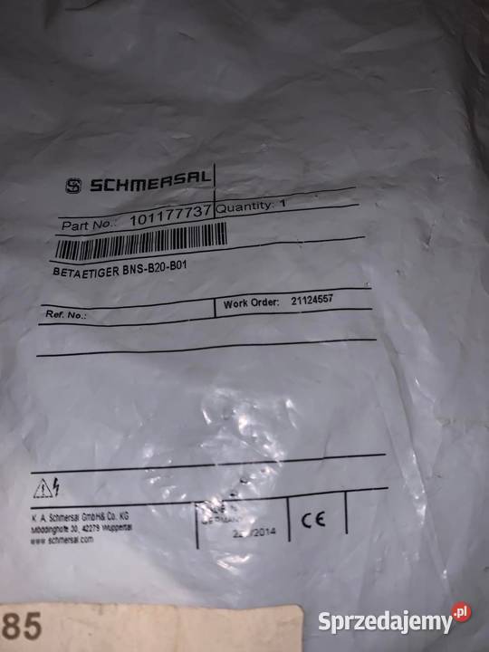 Schmersal 101177737 BETAETIGER BNSB20B01 mazowieckie Warszawa
