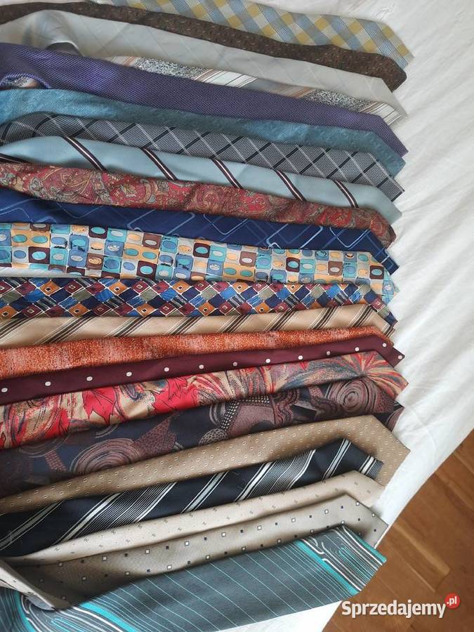 Męskie krawaty duża ilość 22 sztuki całość Morąg