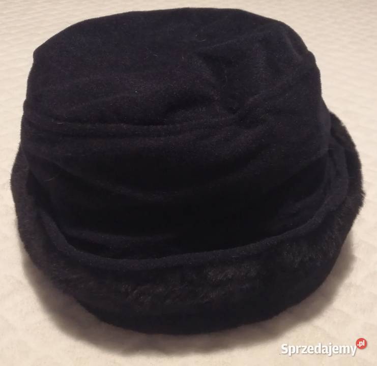 Czapka zimowa czarna 56 kapelusik Odzież Nakrycia głowy Czeladź