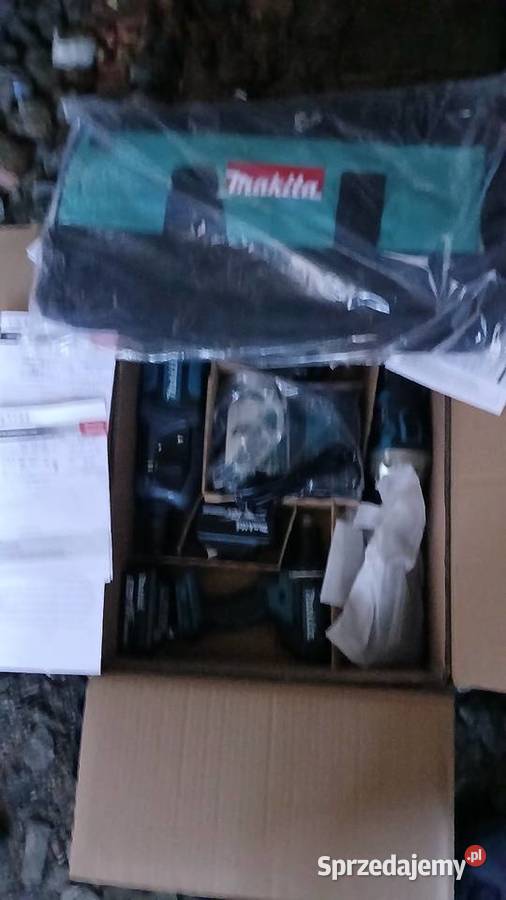 Komplet elektronarzędzi Makita nowy Wiertarki i wkrętarki sprzedam