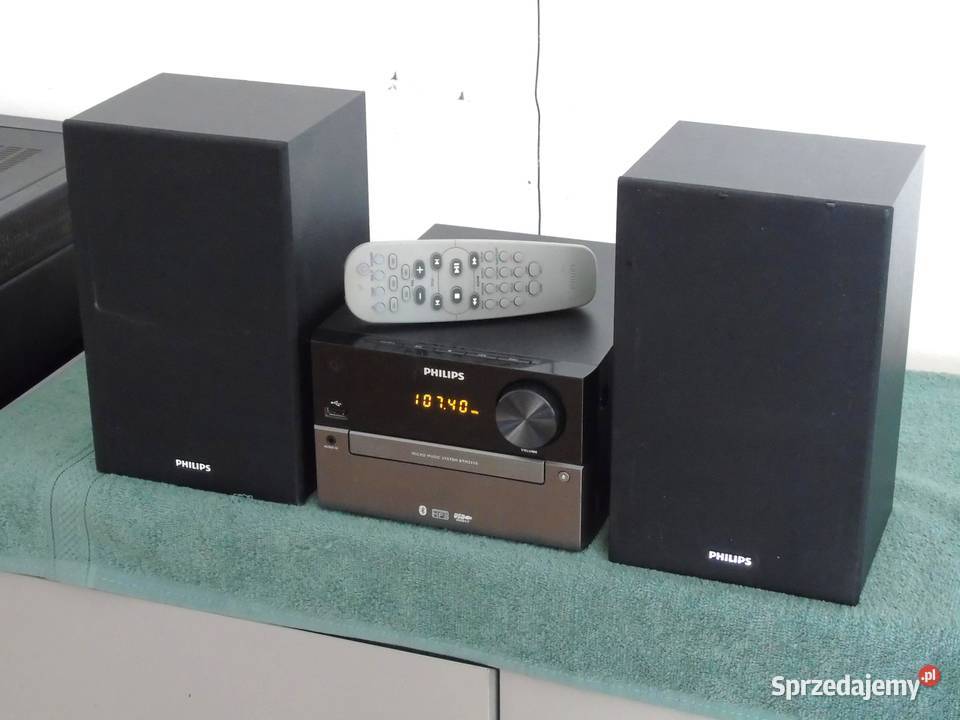 Wieża Philips pilot USB mp3 BT CD AUX kol Jasło