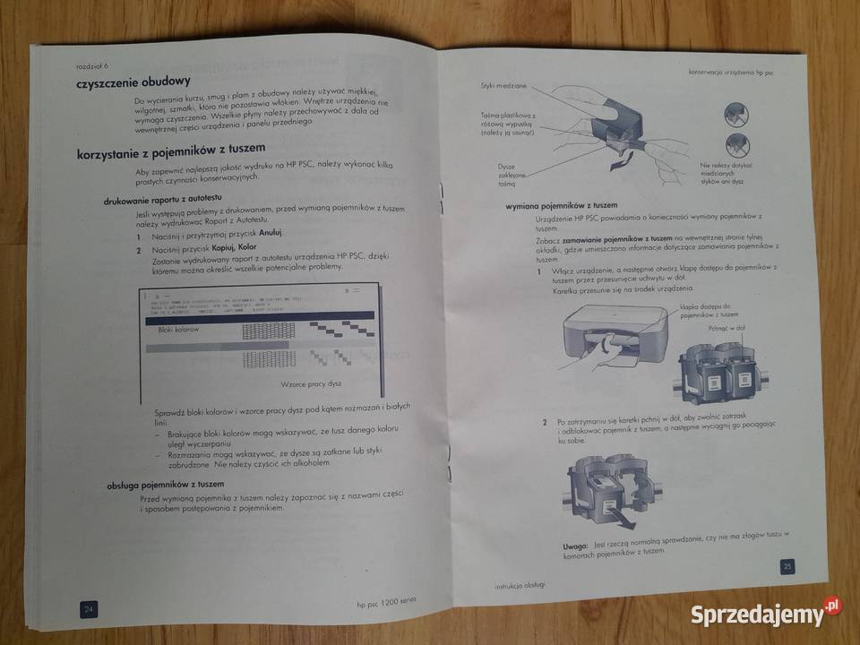 Instrukcja obsługi drukarki HP psc 1200 series Polkowice
