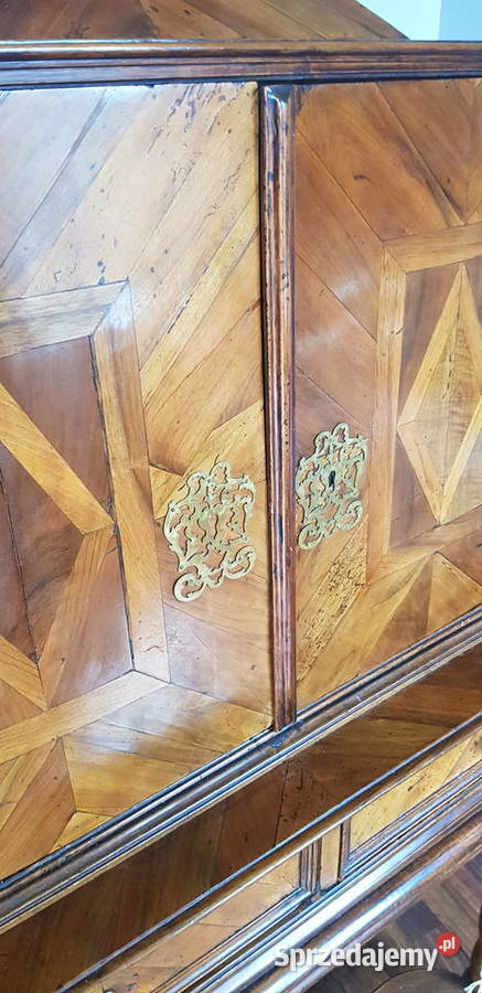 Kabinet barokowy intarsjowany koniec XVIII wieku Meble Orneta
