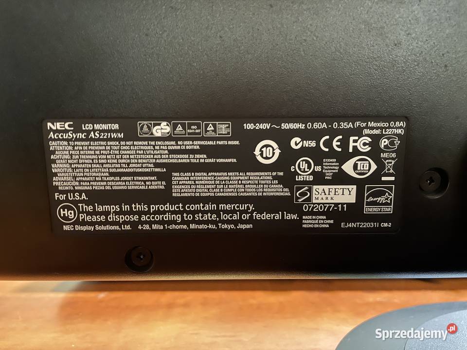 Zestaw komputer monitor klawiatura Klasy Core i3