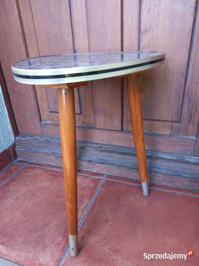 Stolik kwietnik patyczak vintage lata 60 PRL Rawicz