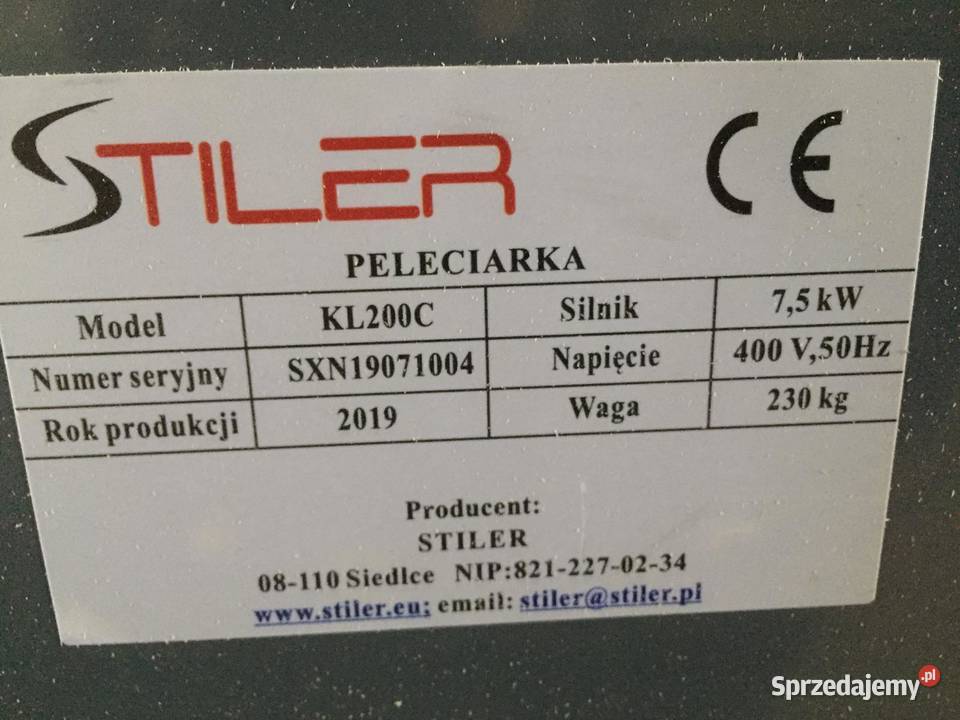 Peleciarka Stiler KL200C 75kW Skomielna Biała