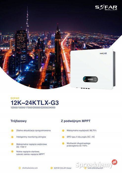 Inverter Sofar Solar trójfazowy 15 KTLX G3