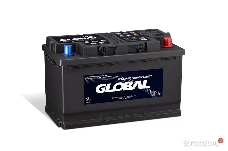 Akumulator Global AGM STARTSTOP 80Ah 800A osobowe Części samochodowe