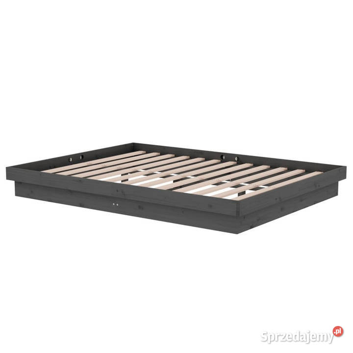 Rama łóżka szara lite drewno 140 x 190 WM819954 Warszawa