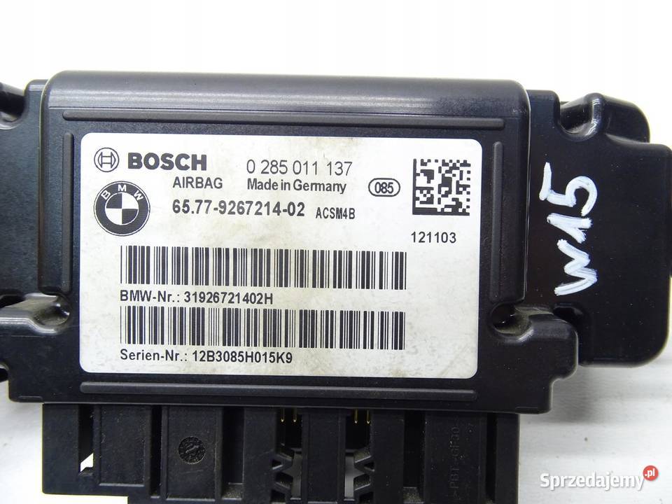 MODUŁ STEROWNIK SENSOR AIRBAG 9267214 BMW F20