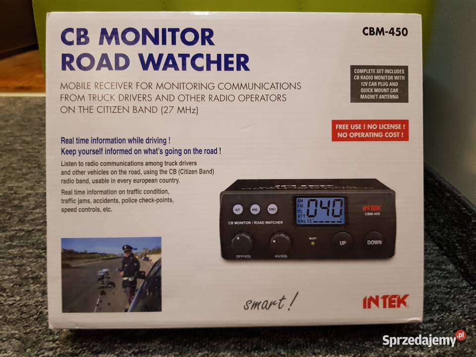 CB radio INTEK CBM450 nowe antena Piotrków Trybunalski