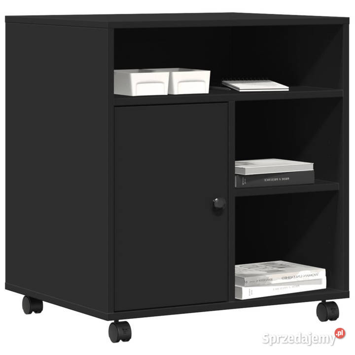 Szafka pod drukarkę z kółkami czarna 60x50x67 Warszawa