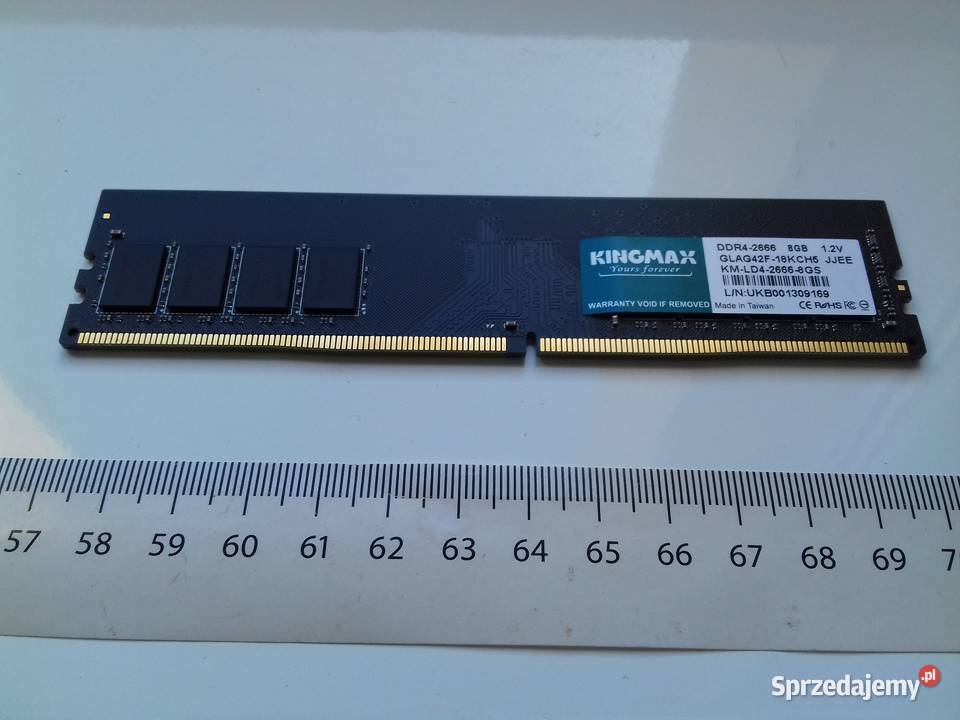Kingmax DDR4 8GB niesprawny 2666MHz CL19 Pojemność 8GB Bydgoszcz sprzedam