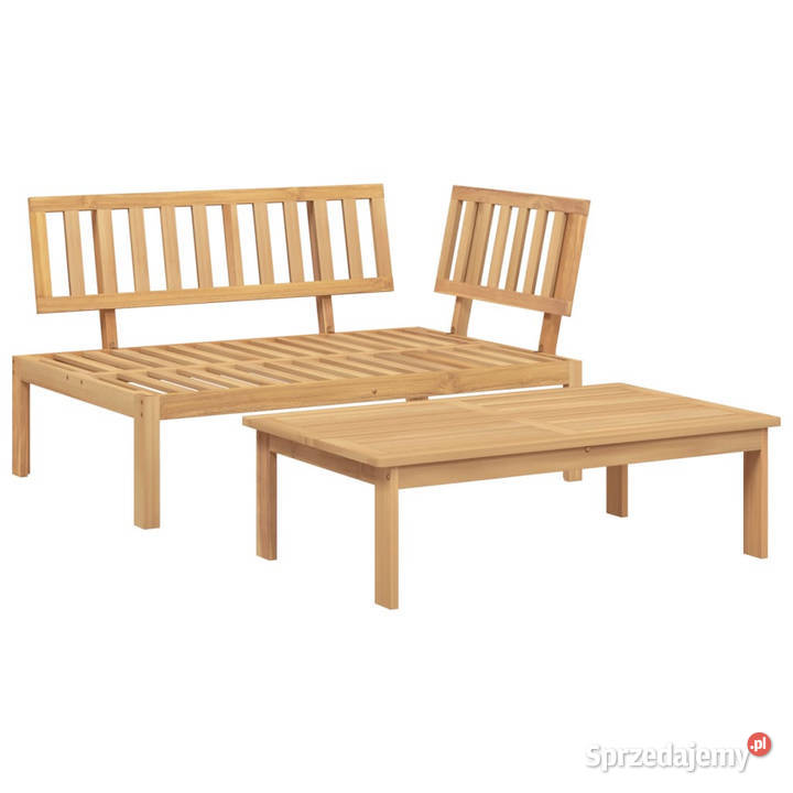 Sofa ogrodowa i stolik z deseczek lite drewno Warszawa