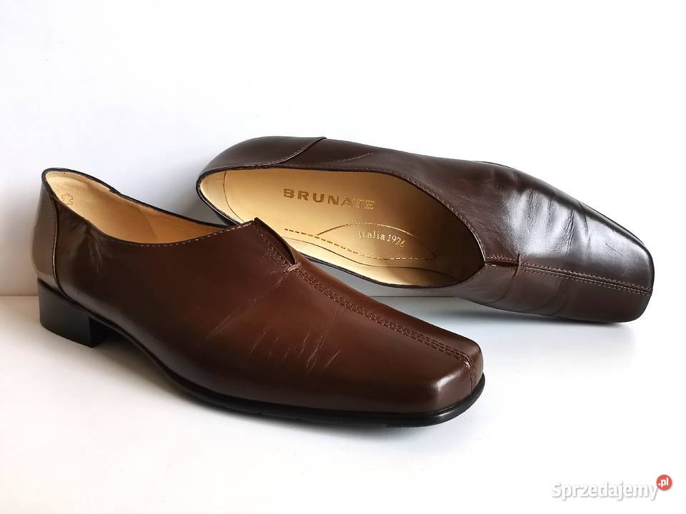 7108 BRUNATE eleganckie brązowe skóra 405 Kędzierzyn-Koźle