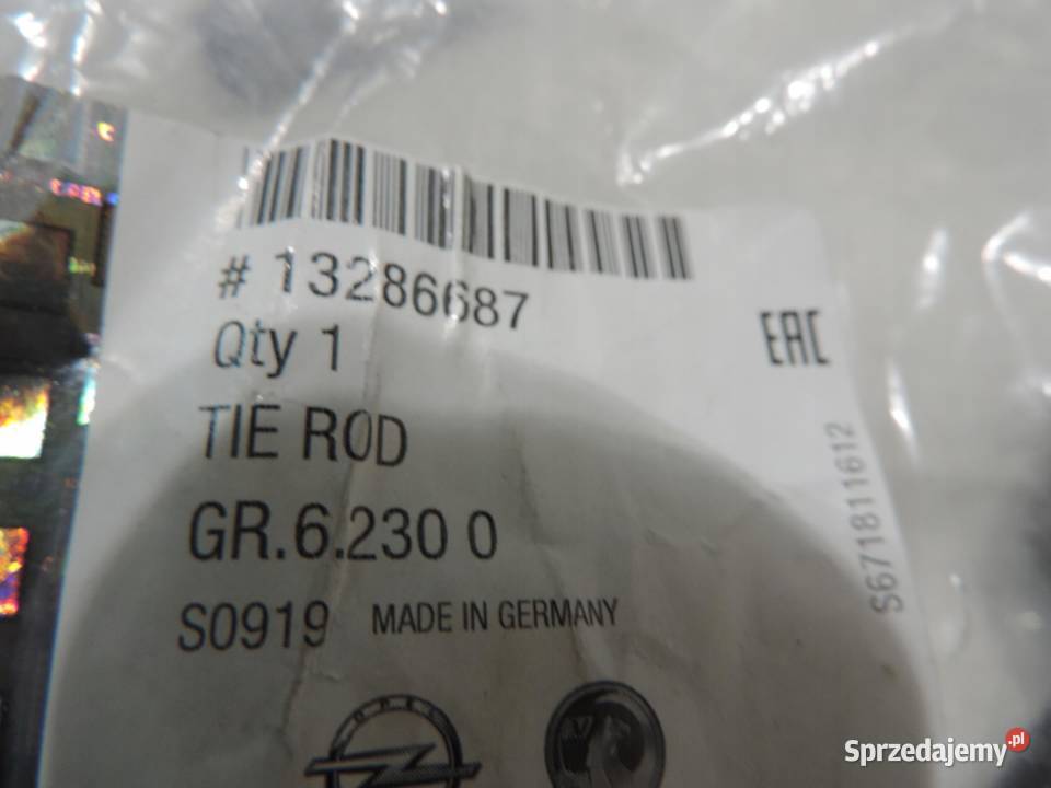 DRĄŻEK KIEROWNICZY OPEL ASTRA J IV 13286687 NOWY kujawsko-pomorskie