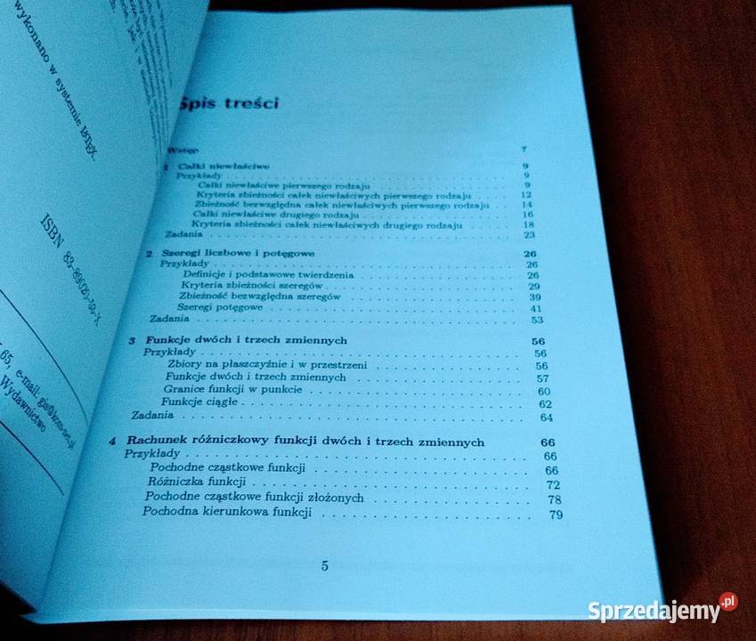 Analiza matematyczna 2 przykłady i zadania pomorskie Gdańsk