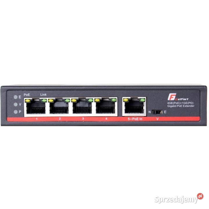 SWITCH POE GETFORT 4GE1GE 90W z funkcją PoEIN Knurów