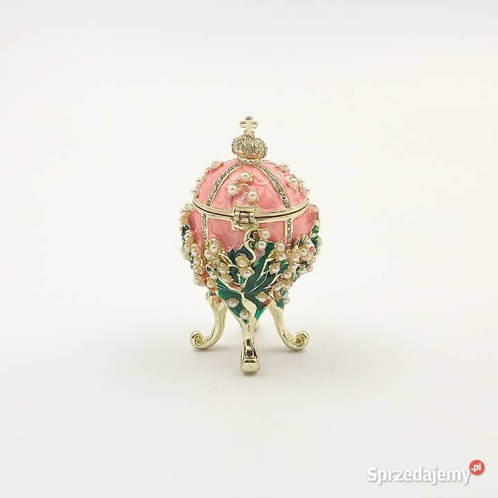 Jajko jajo faberge pojemniki szkatułka różowe