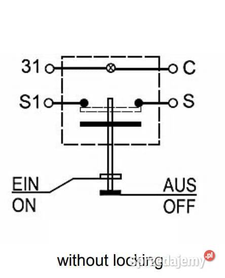Przełącznik przyciskowy podgrzewania okrągły Kamionna sprzedam