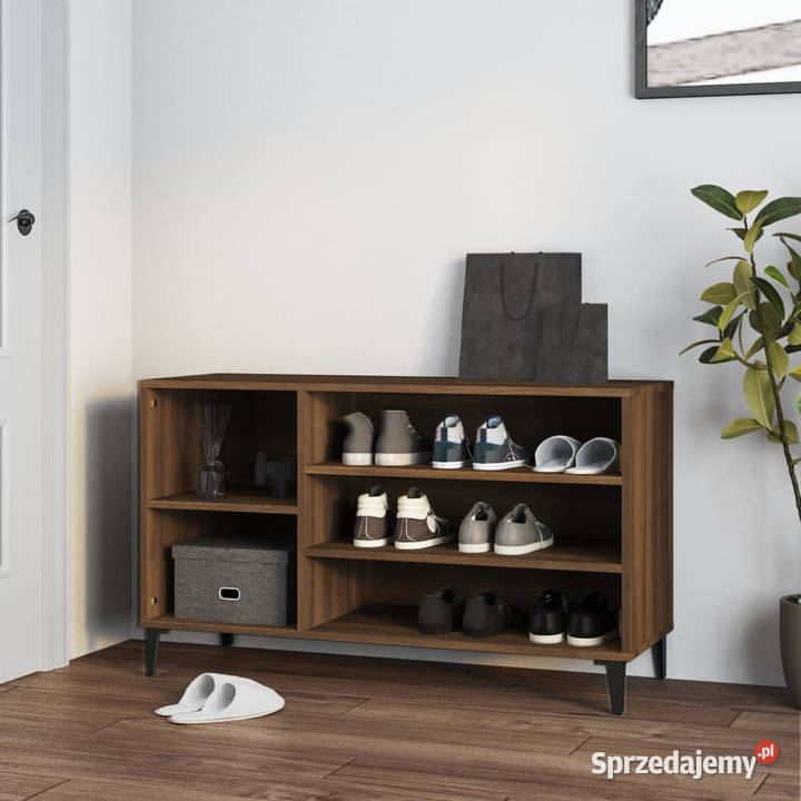 Szafka na buty brązowy dąb 102x36x60 WM819755 Na buty Warszawa
