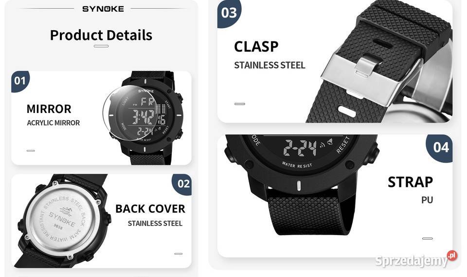 Duży zegarek elektroniczny cyfrowy sportowy Gorzów Wielkopolski sprzedam