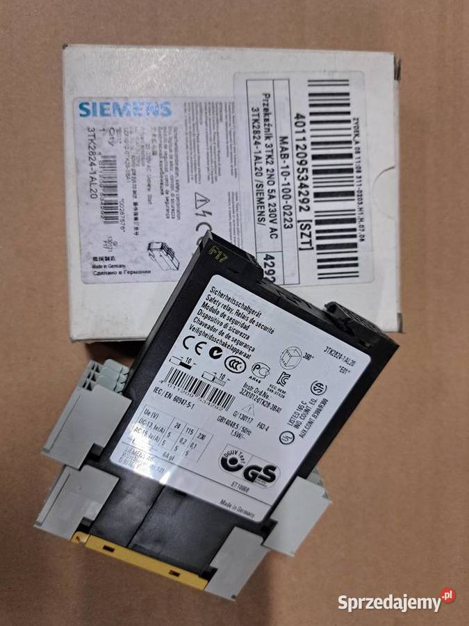 Przekaźnik 3TK2 2NO 5A 230V AC 3TK28241AL20 Włoszczowa